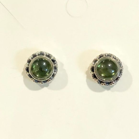 SILPADA Green Peridot Cabochon Sterling Silver Earrings P1401 NWOT LAST PAIR! - Picture 13 of 13